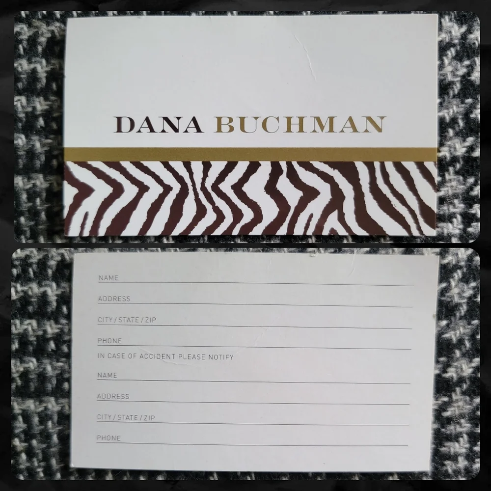 NWT Dana Buchman Houndstooth Tweed Black Gray Vegan Patent Leather Wristlet